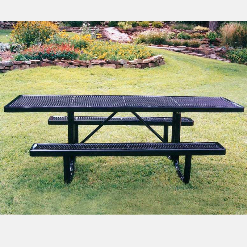 8ft Black ADA Compliant Picnic Table - Commercial Grade