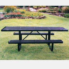 8ft Black ADA Compliant Picnic Table - Commercial Grade