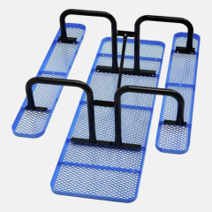 Heavy Duty ADA Picnic Table Outdoor Metal Mesh Blue Arlau