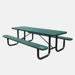 8 Foot Picnic Table - Thermoplastic Coated Steel Outdoor Table