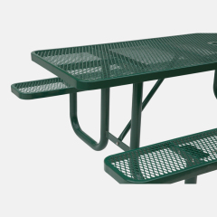 8 Foot Picnic Table - Thermoplastic Coated Steel Outdoor Table