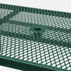 8 Foot Picnic Table - Thermoplastic Coated Steel Outdoor Table