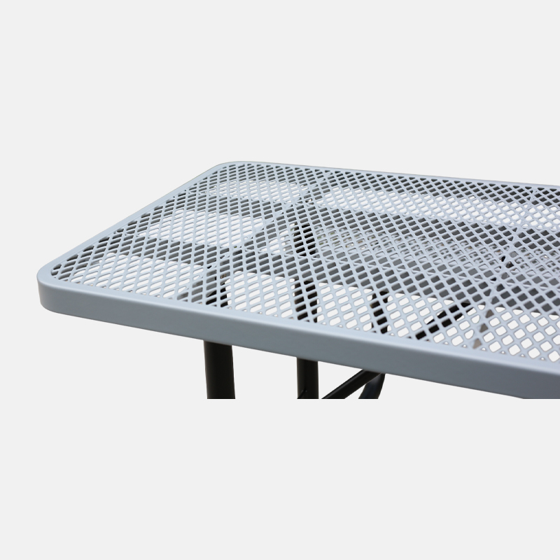 Kids Picnic Table 6ft Grey Perforated Steel Commercial Arlau