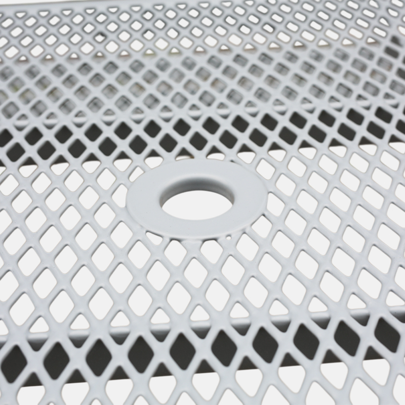 Kids Picnic Table 6ft Grey Perforated Steel Commercial Arlau