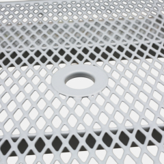 Kids Picnic Table 6ft Grey Perforated Steel Commercial Arlau
