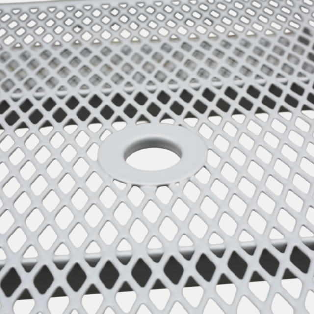 Kids Picnic Table 6ft Grey Perforated Steel Commercial Arlau