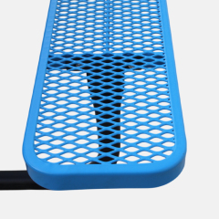 Metal Mesh Picnic Table Blue Heavy Duty Commercial Arlau