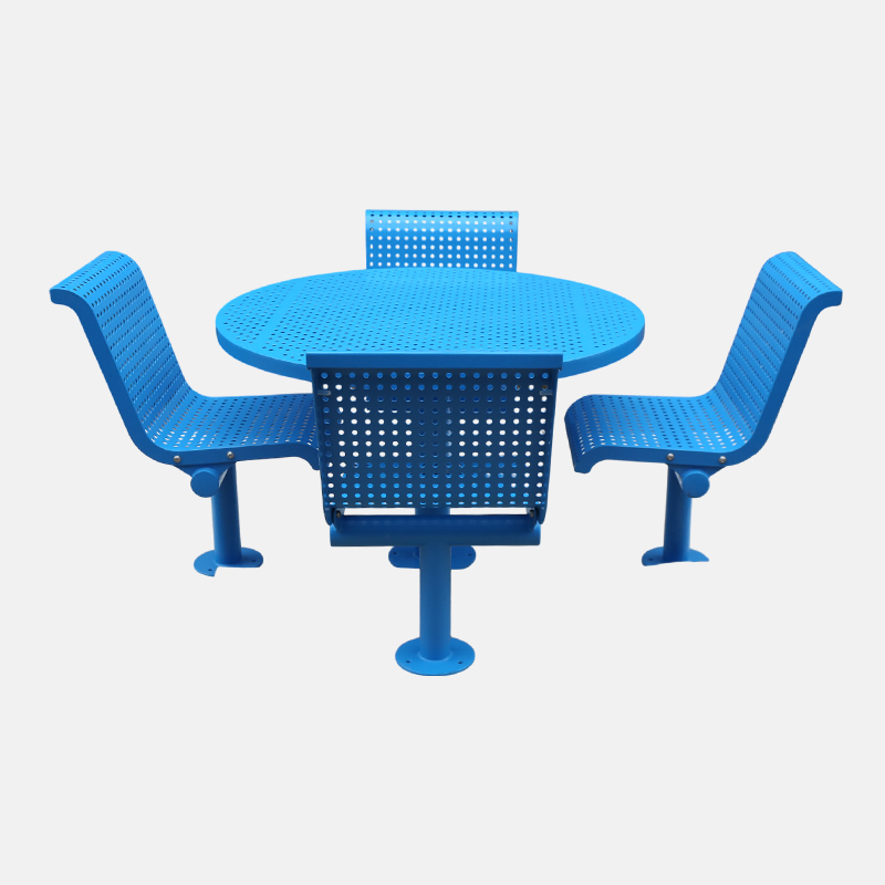 yalau Round Picnic Table Set - 4-Person Outdoor Dining