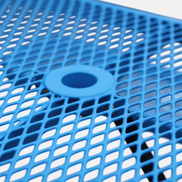 4ft Blue Metal Mesh Picnic Table Thermoplastic Coated Arlau