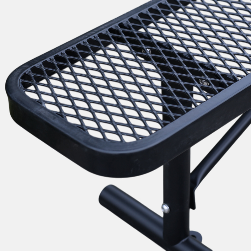 4ft 6ft 8ft Commercial Bench - Perforated Steel Seating