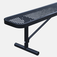 4ft 6ft 8ft Commercial Bench - Perforated Steel Seating