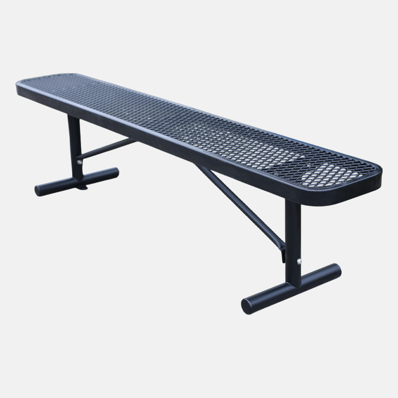 4ft 6ft 8ft Commercial Bench - Perforated Steel Seating