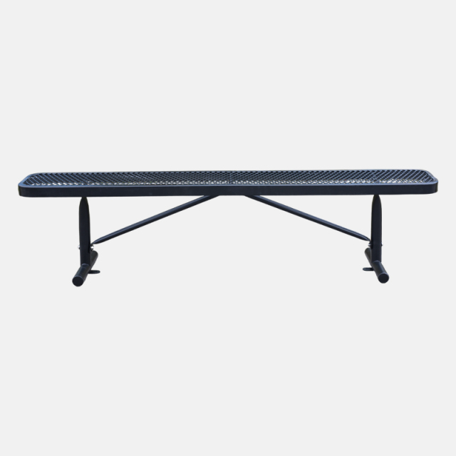 4ft 6ft 8ft Commercial Bench - Perforated Steel Seating
