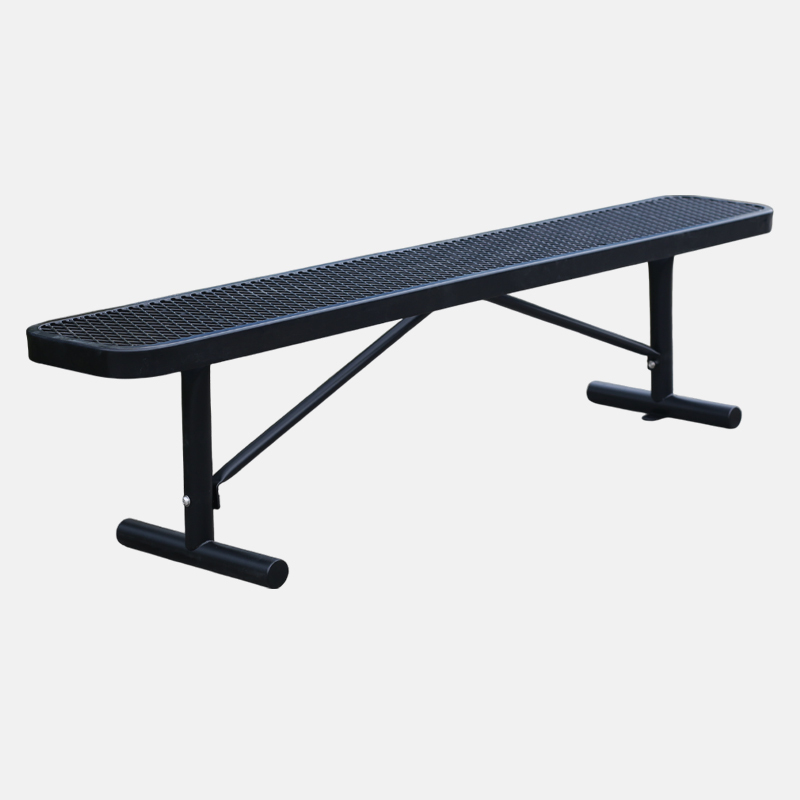 4ft 6ft 8ft Commercial Bench - Perforated Steel Seating