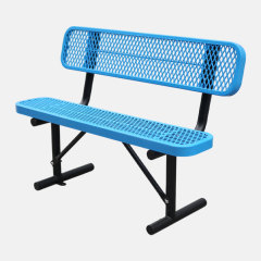 4 Foot Outdoor Bench Steel Mesh Thermoplastic - yalau