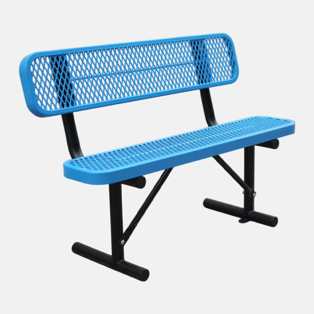 4 Foot Outdoor Bench Steel Mesh Thermoplastic - yalau