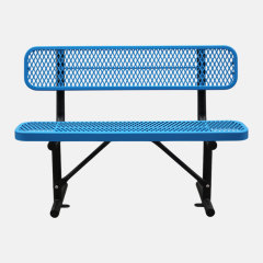 4 Foot Outdoor Bench Steel Mesh Thermoplastic - yalau
