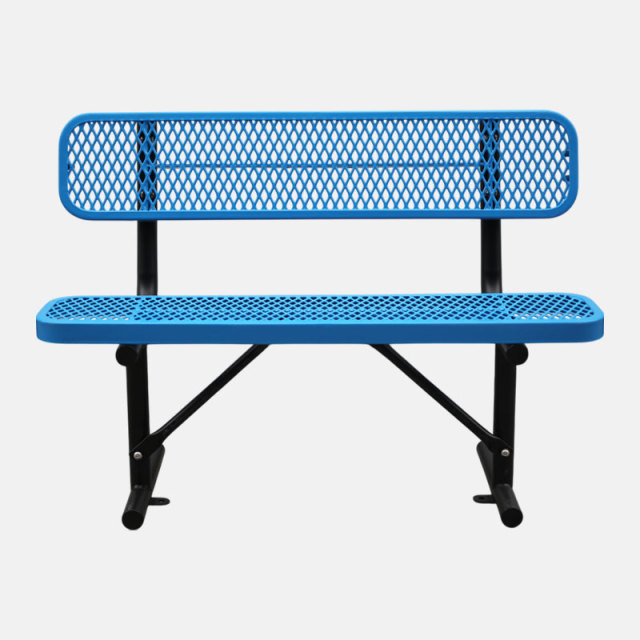 4 Foot Outdoor Bench Steel Mesh Thermoplastic - yalau