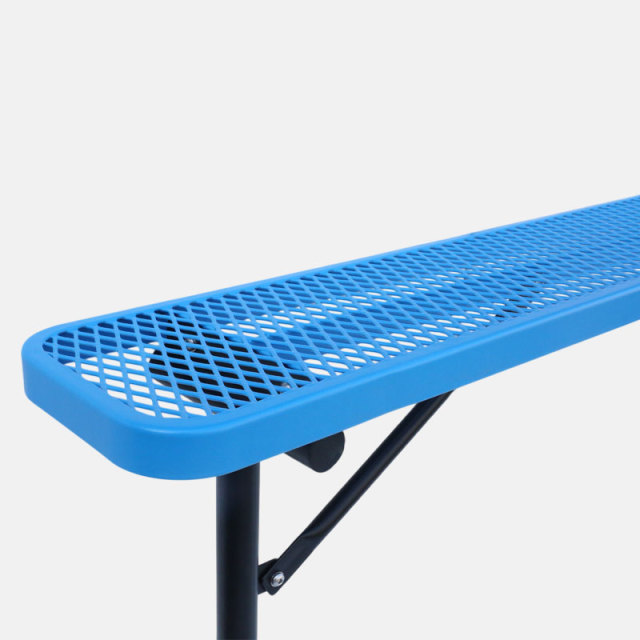 Outdoor Bench Ground Mounted Concrete Thermoplastic Seat – Arlau