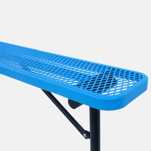 Outdoor Bench Ground Mounted Concrete Thermoplastic Seat – Arlau