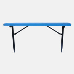 Outdoor Bench Ground Mounted Concrete Thermoplastic Seat – Arlau