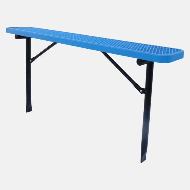 Outdoor Bench Ground Mounted Concrete Thermoplastic Seat – Arlau