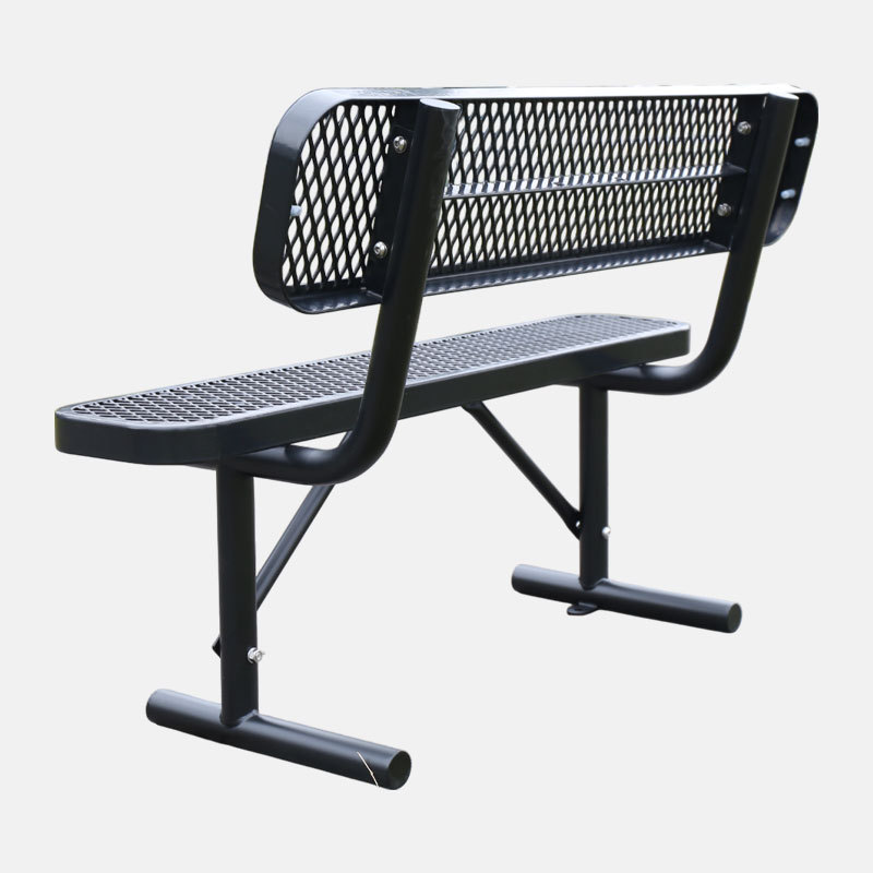 Park Bench Thermoplastic Coating 4ft Steel Outdoor Bench Arlau