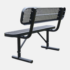 Park Bench Thermoplastic Coating 4ft Steel Outdoor Bench Arlau