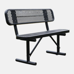 Park Bench Thermoplastic Coating 4ft Steel Outdoor Bench Arlau