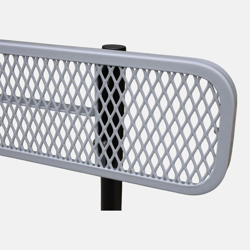 Garden Bench with Thermoplastic Coating 4 ft Grey Steel Bench Arlau