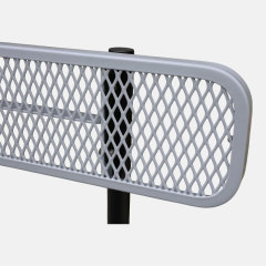 Garden Bench with Thermoplastic Coating 4 ft Grey Steel Bench Arlau