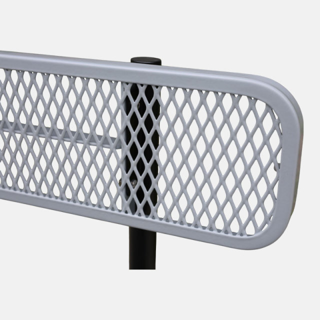 Garden Bench with Thermoplastic Coating 4 ft Grey Steel Bench Arlau