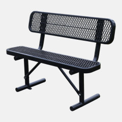 Park Bench Thermoplastic Coating 4ft Steel Outdoor Bench Arlau