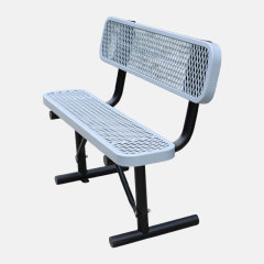 Garden Bench with Thermoplastic Coating 4 ft Grey Steel Bench Arlau