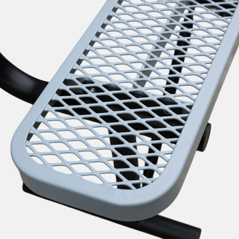 Garden Bench with Thermoplastic Coating 4 ft Grey Steel Bench Arlau