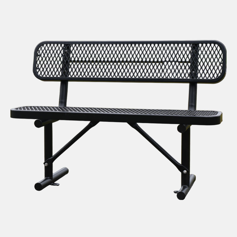 Park Bench Thermoplastic Coating 4ft Steel Outdoor Bench Arlau