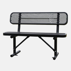 Park Bench Thermoplastic Coating 4ft Steel Outdoor Bench Arlau