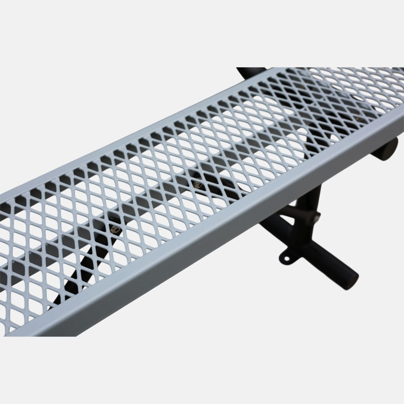 Garden Bench with Thermoplastic Coating 4 ft Grey Steel Bench Arlau