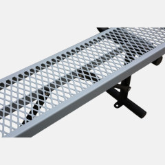 Garden Bench with Thermoplastic Coating 4 ft Grey Steel Bench Arlau