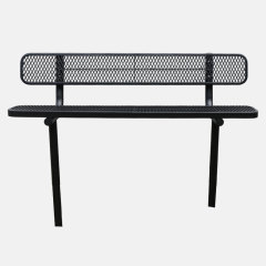 Expanded Metal Park Bench - Thermoplastic Coated Finish