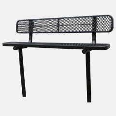 Expanded Metal Park Bench - Thermoplastic Coated Finish