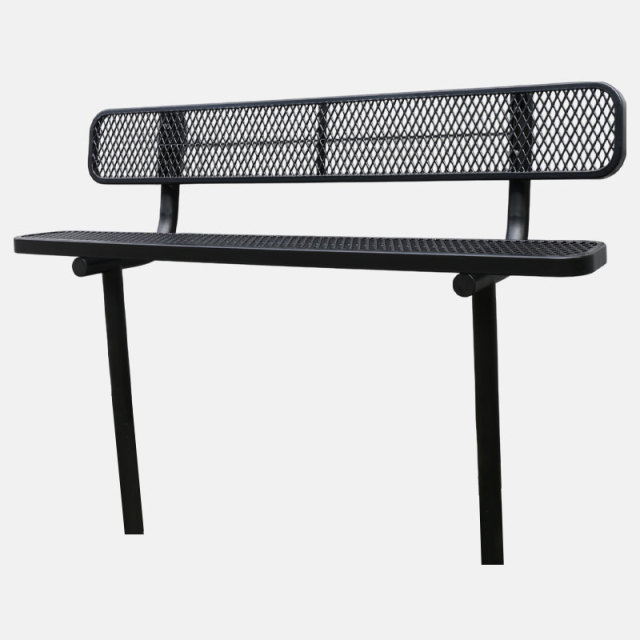 Expanded Metal Park Bench - Thermoplastic Coated Finish