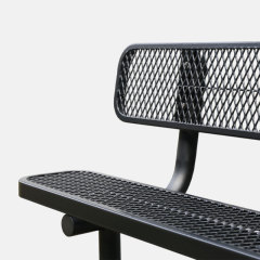 Expanded Metal Park Bench - Thermoplastic Coated Finish