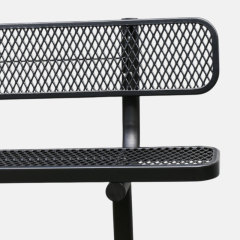 Expanded Metal Park Bench - Thermoplastic Coated Finish