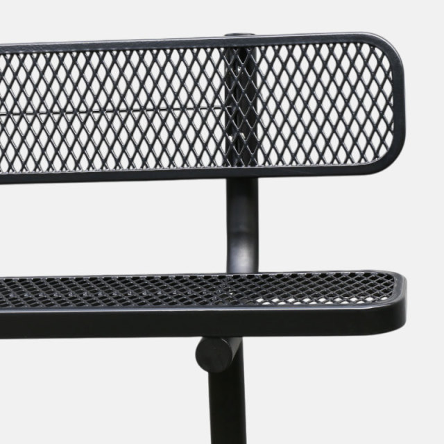 Expanded Metal Park Bench - Thermoplastic Coated Finish