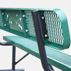Commercial Dog Park Bench - 6ft Durable Green Outdoor Bench