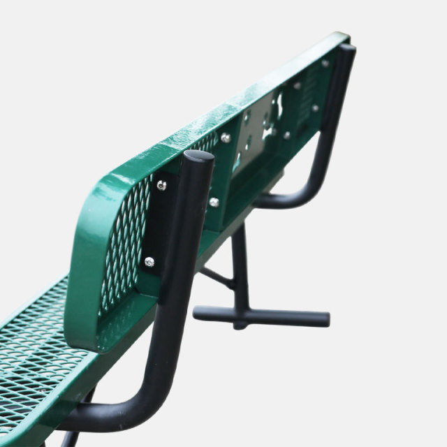 Commercial Dog Park Bench - 6ft Durable Green Outdoor Bench