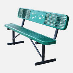 Commercial Dog Park Bench - 6ft Durable Green Outdoor Bench