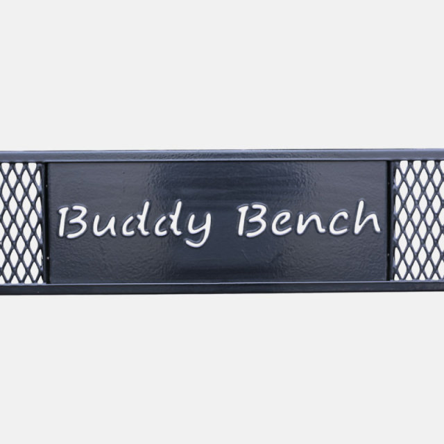 Heavy-Duty Outdoor Dog Park Bench with Backrest