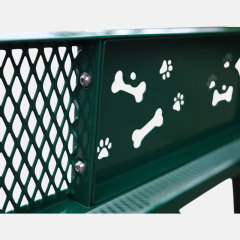 Commercial Dog Park Bench - 6ft Durable Green Outdoor Bench